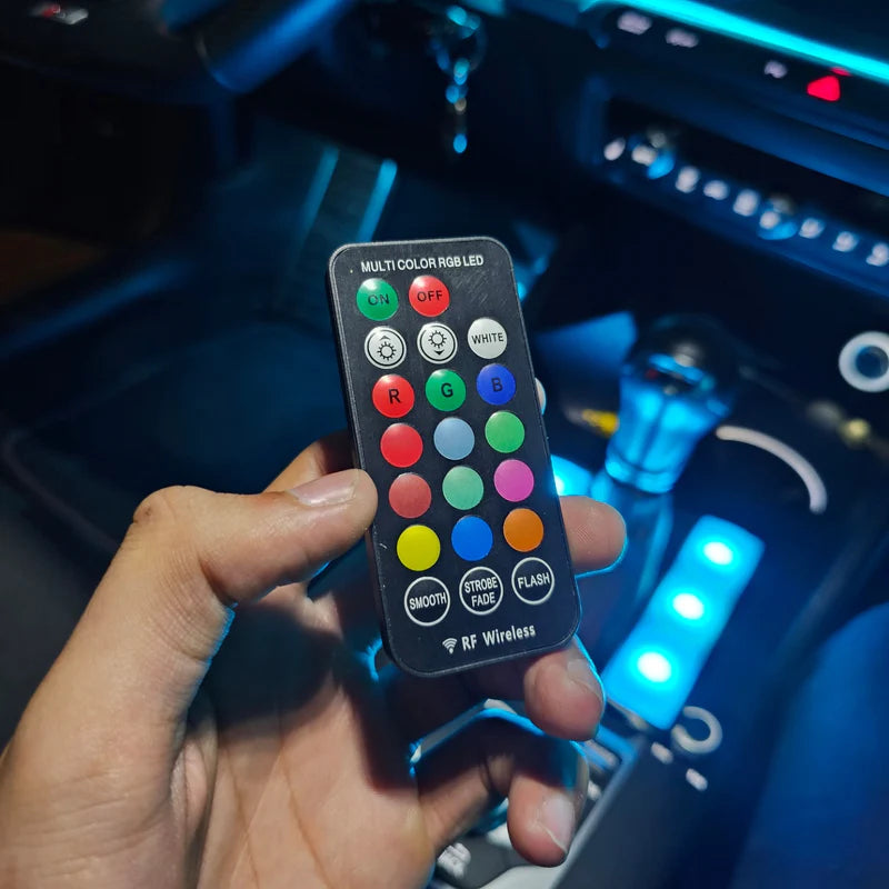 Lumières ambiantes LED sans fil pour intérieur de voiture