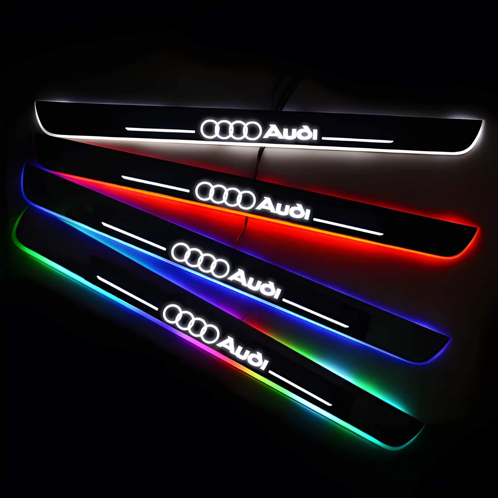 Seuil de porte Audi à LED coloré